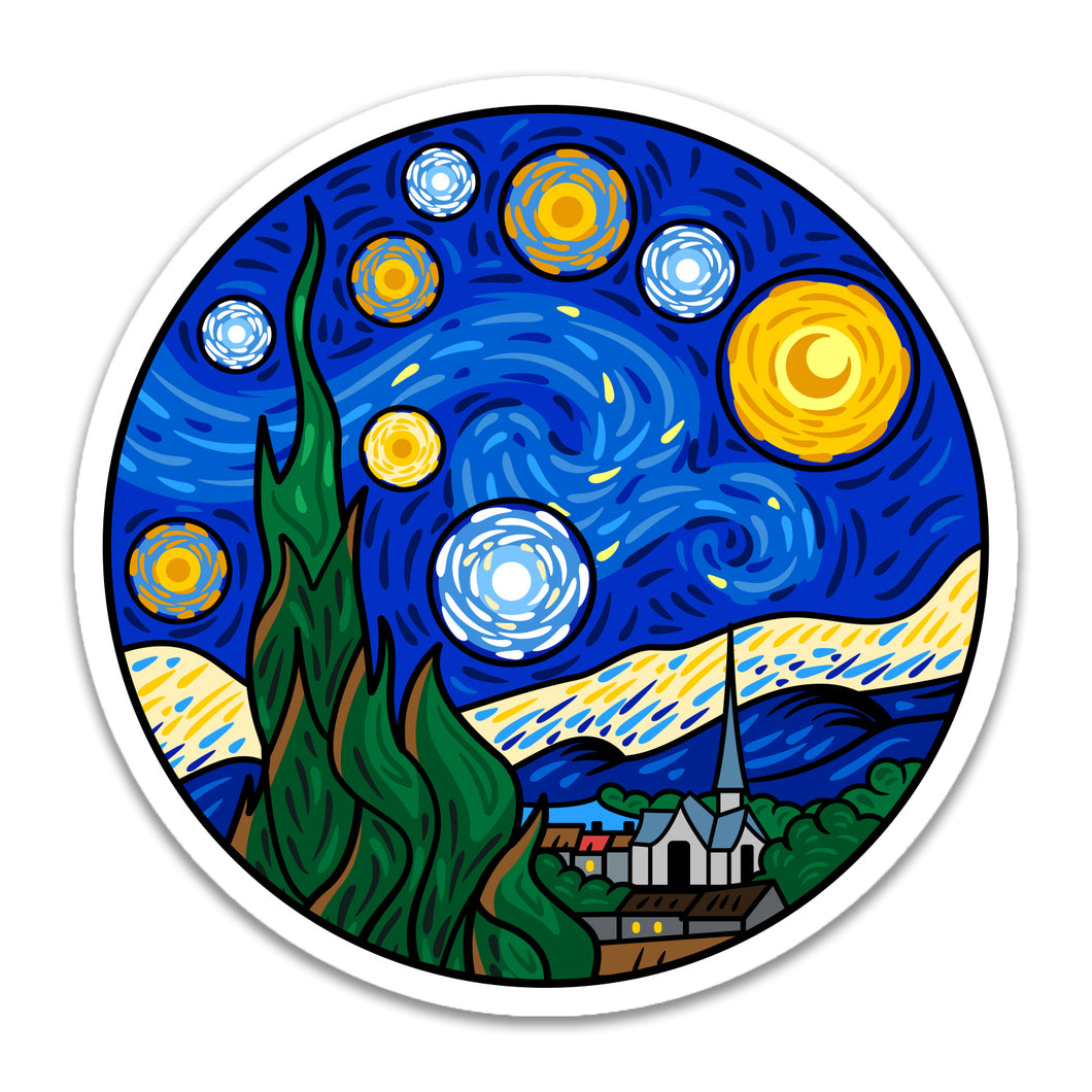 Aesthetic Art Stickers, Van Gogh Laptop Decal, Van Gogh Art Stickers