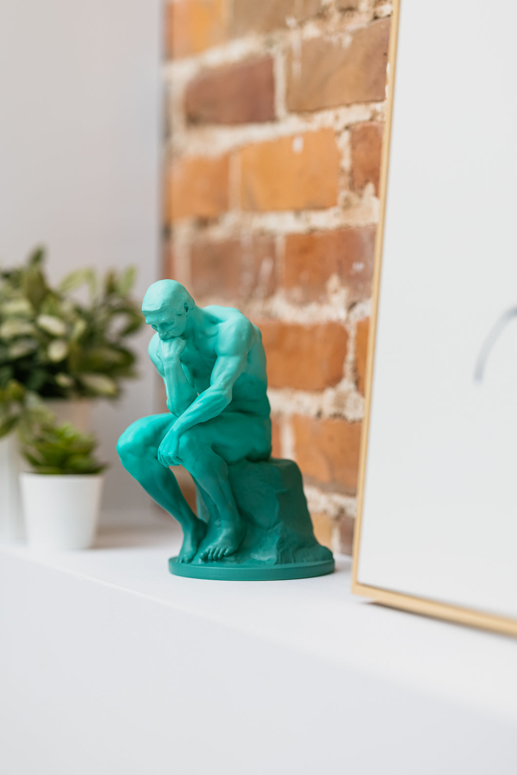 10.2 Tall Creative Sandstone The Thinker Statue,Nude Man Figure Statues  and Sculptures for Home & Office Desk Decor Decorative Ornaments :  : Home